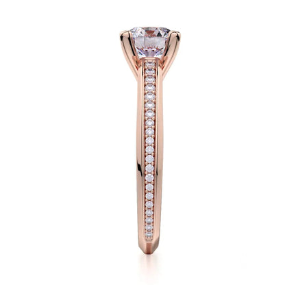 Michael M Pave Round Engagement Ring