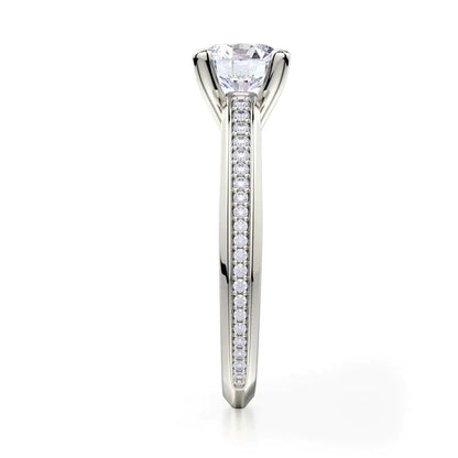 Michael M Pave Round Engagement Ring