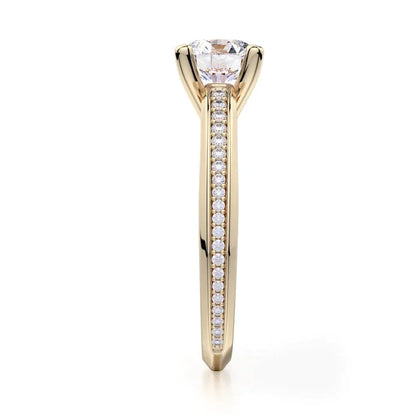 Michael M Pave Round Engagement Ring