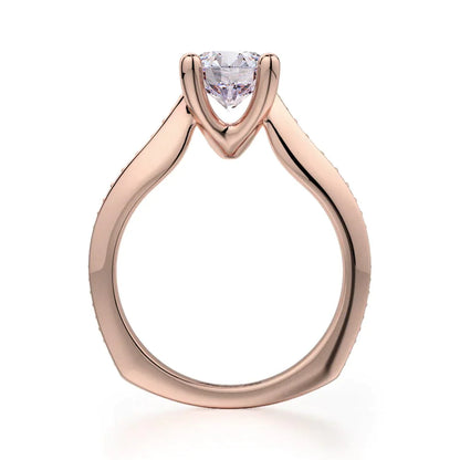 Michael M Pave Round Engagement Ring