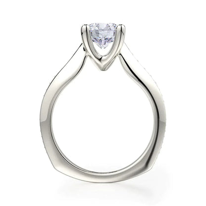 Michael M Pave Round Engagement Ring