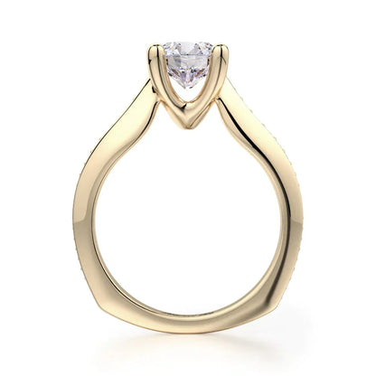 Michael M Pave Round Engagement Ring