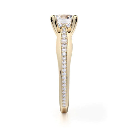 Michael M Pave Round Engagement Ring