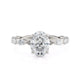 Michael M Hidden Halo Oval Engagement Ring