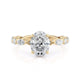 Michael M Hidden Halo Oval Engagement Ring