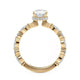 Michael M Hidden Halo Oval Engagement Ring