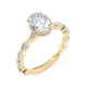 Michael M Hidden Halo Oval Engagement Ring