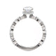 Michael M Hidden Halo Oval Engagement Ring