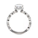Michael M Hidden Halo Oval Engagement Ring