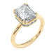 Michael M Hidden Halo Emerald Engagement Ring