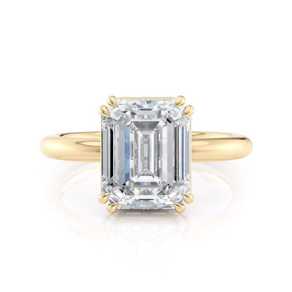 Michael M Hidden Halo Emerald Engagement Ring