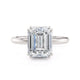 Michael M Hidden Halo Emerald Engagement Ring