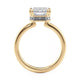 Michael M Hidden Halo Emerald Engagement Ring