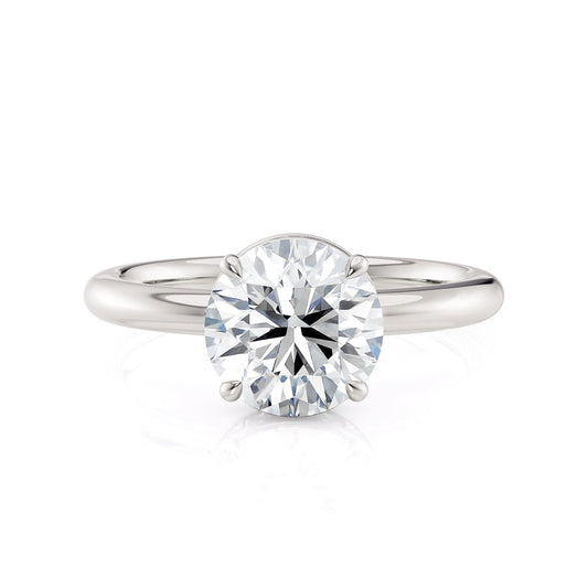 Michael M Hidden Halo Round Engagement Ring
