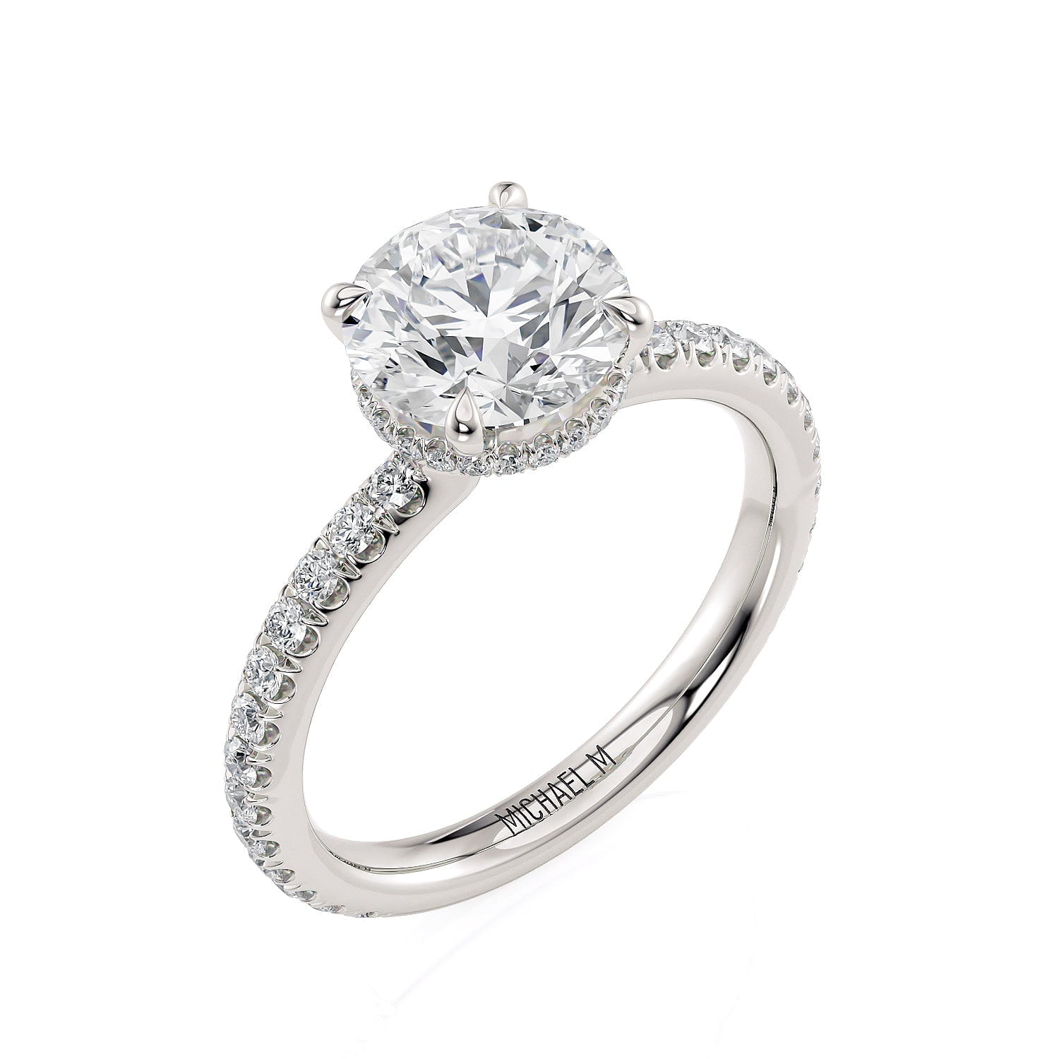 MICHAEL M Engagement Rings Platinum Crown R742-1.5