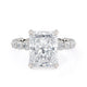 MICHAEL M Engagement Rings Platinum Crown R782-3 Radiant