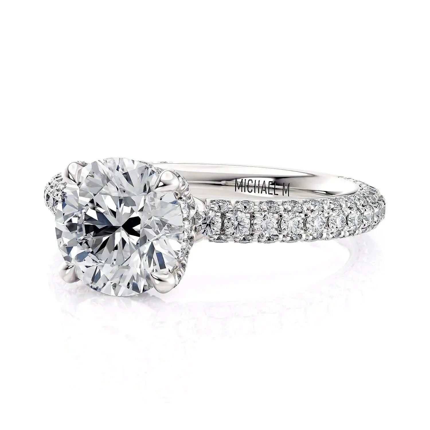 MICHAEL M Engagement Rings Platinum Crown R787-2