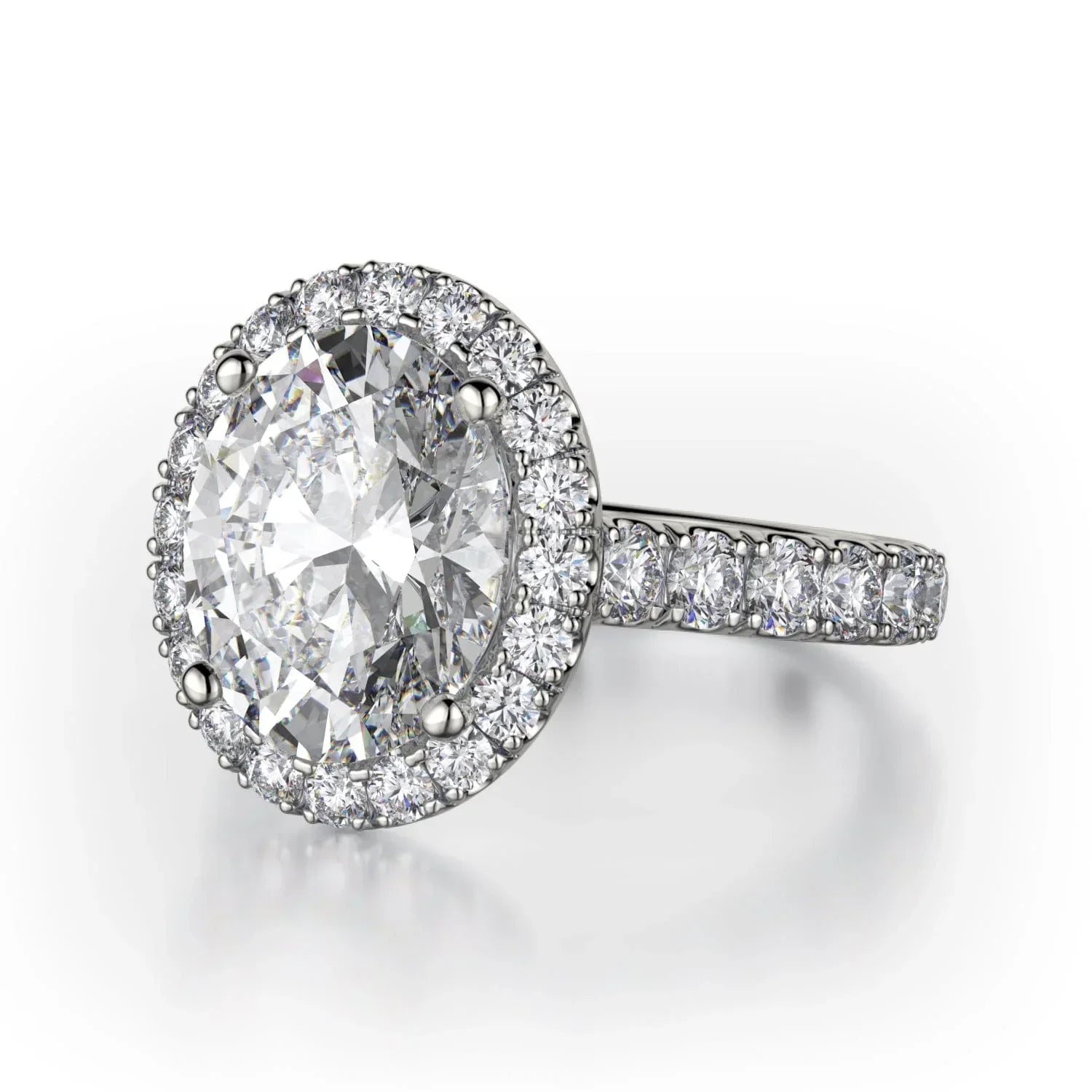 MICHAEL M Engagement Rings Platinum Europa R320L-3-OV R320L-3-OV-PT