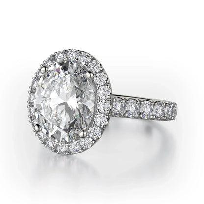 MICHAEL M Engagement Rings Platinum Europa R320L-3-OV R320L-3-OV-PT