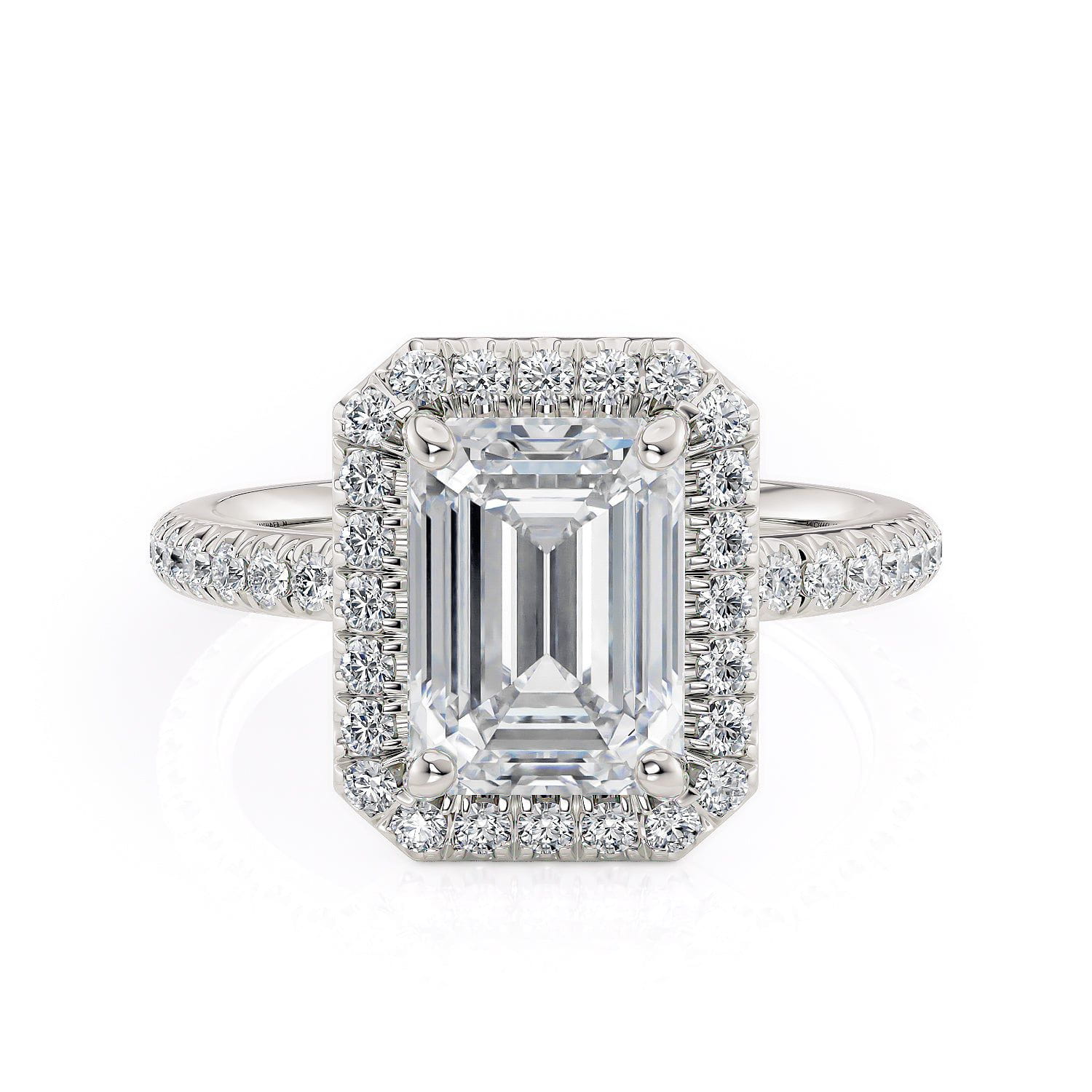 MICHAEL M Engagement Rings Platinum Europa R777-3 Emerald