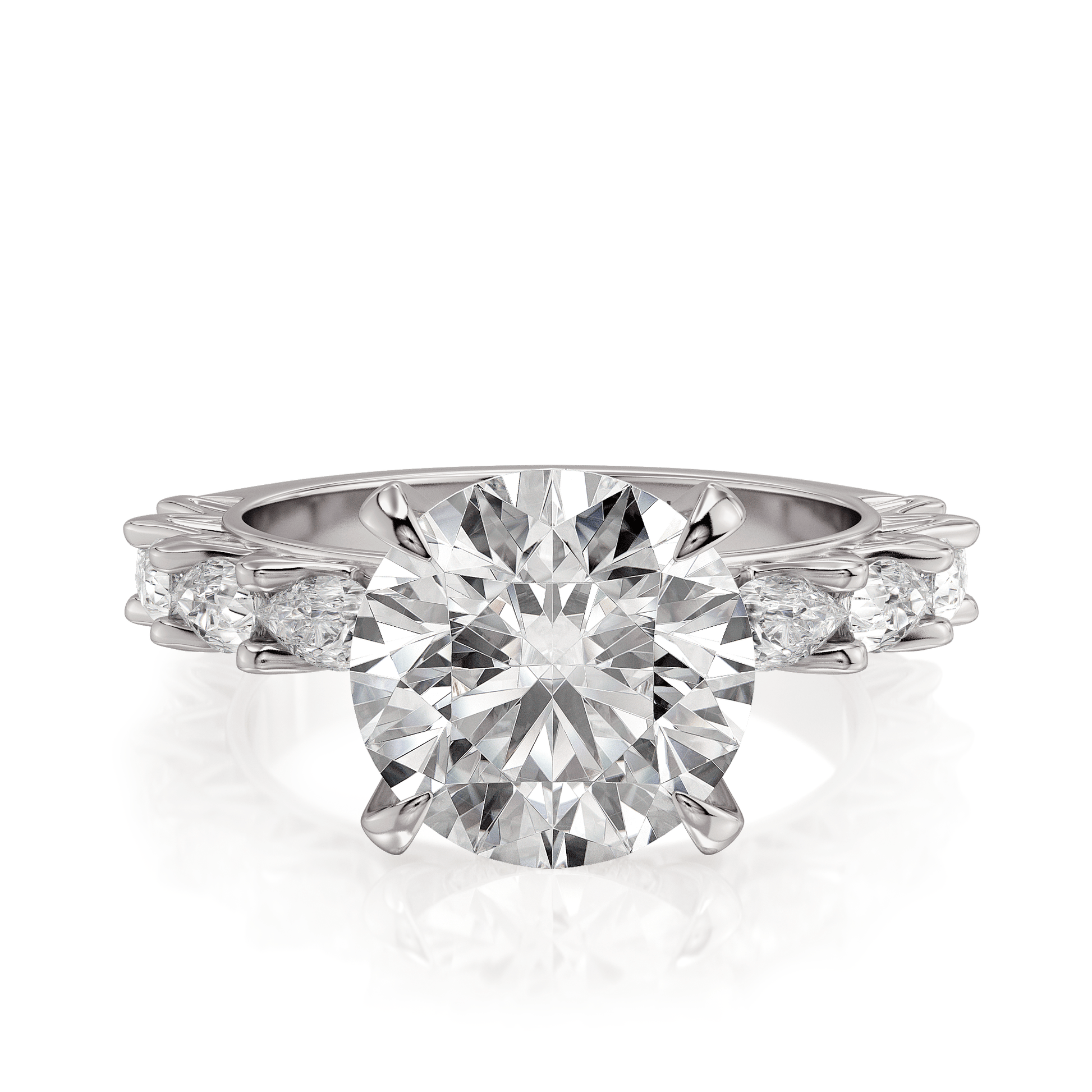 MICHAEL M Engagement Rings Platinum Meksian R905-3 Round