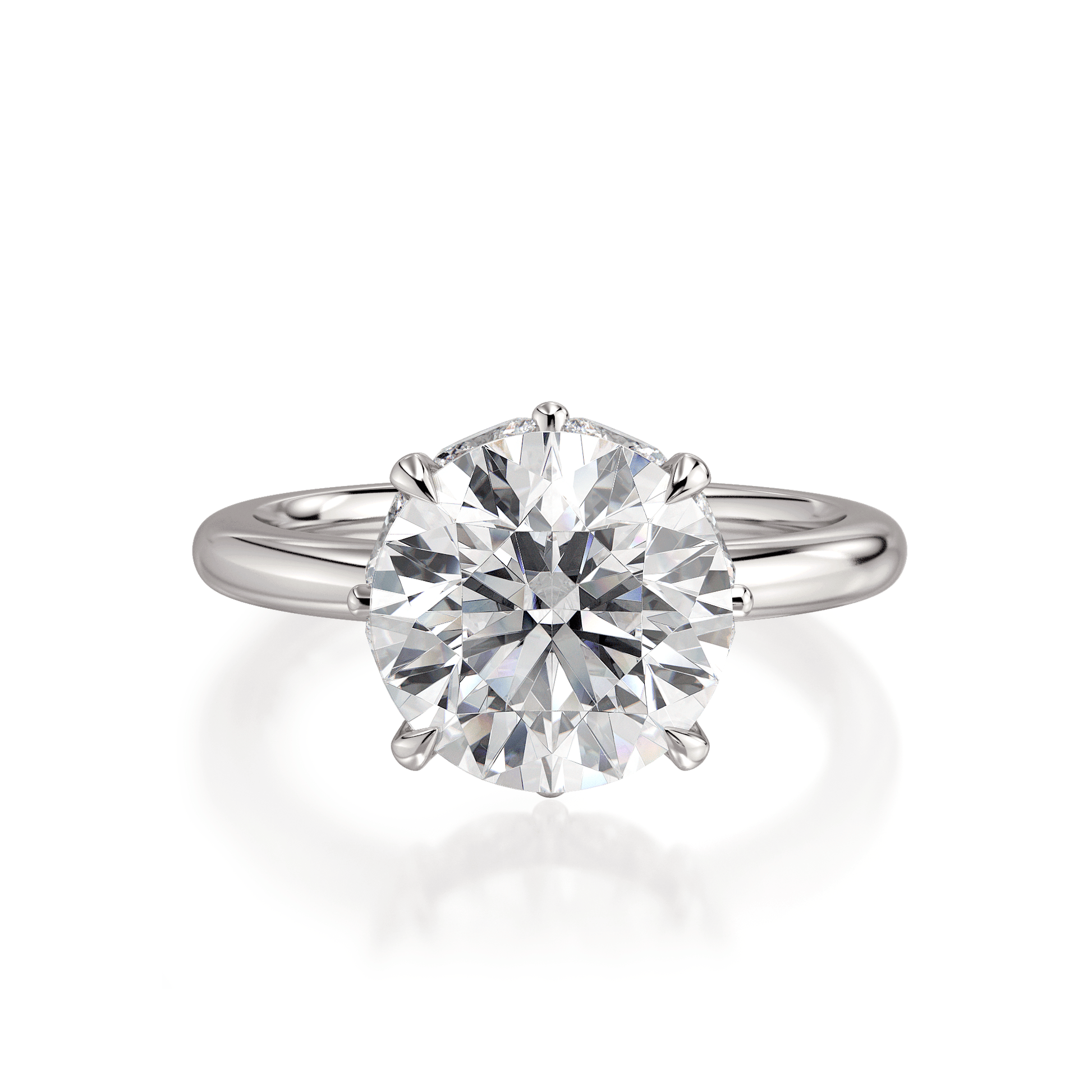 MICHAEL M Engagement Rings Platinum Monarch R836-3 Round R836-3-RD-PL