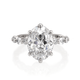 MICHAEL M Engagement Rings Platinum Monarch R837-3 Oval R837-3-OV-PL