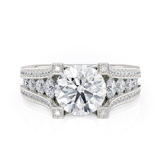MICHAEL M Engagement Rings Platinum Strada R289-2