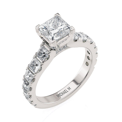 MICHAEL M Engagement Rings Platinum Strada R530-1