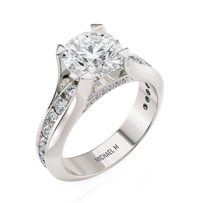 MICHAEL M Engagement Rings Platinum Strada R680-2 R680-2P