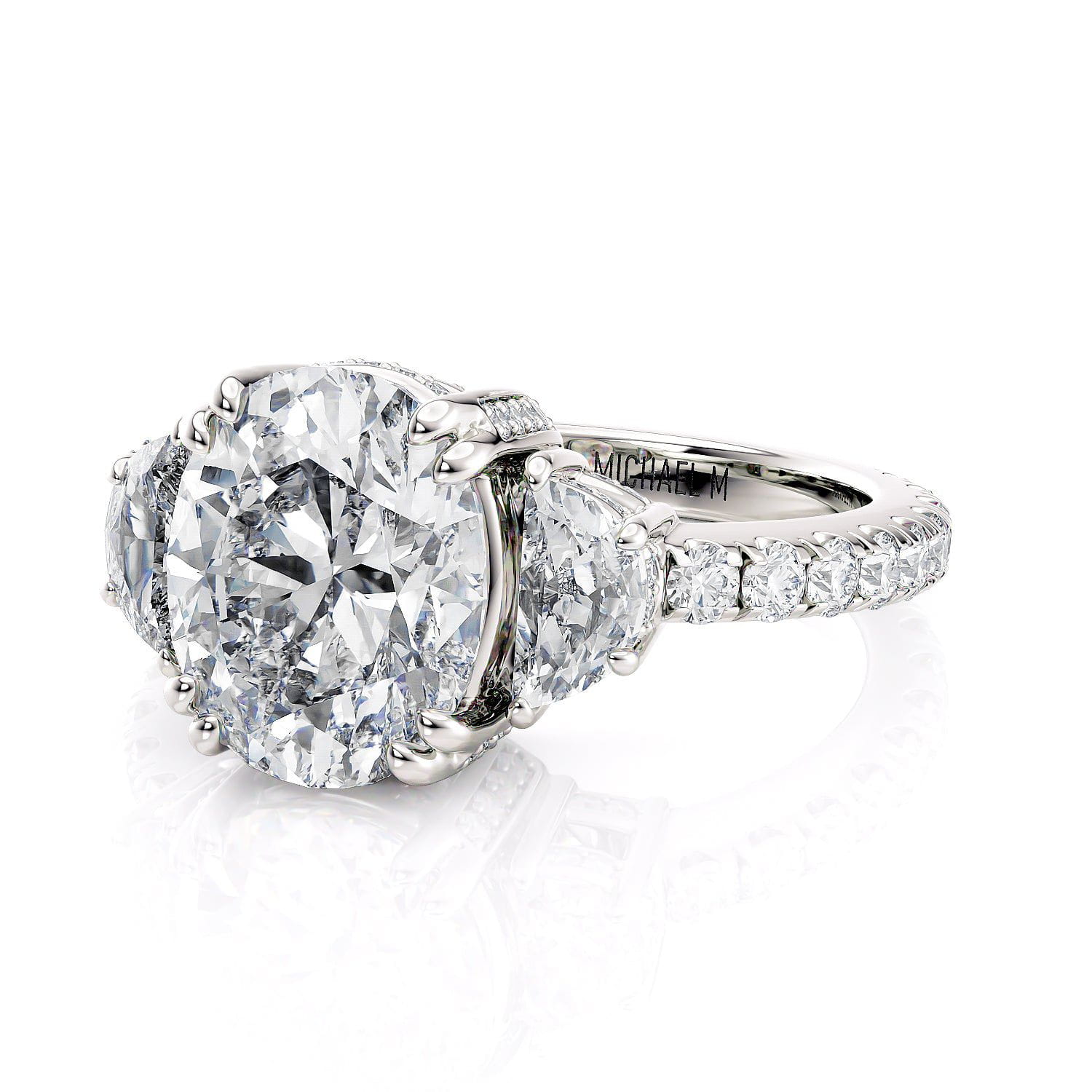 MICHAEL M Engagement Rings Platinum Trinity R759-3