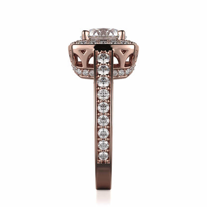 Michael M Prong Round Engagement Ring