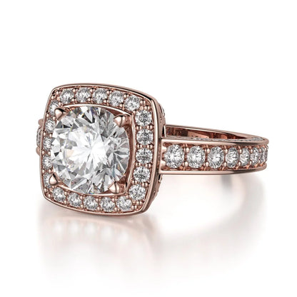 Michael M Prong Round Engagement Ring
