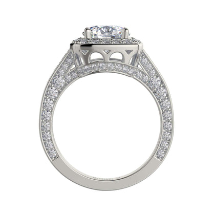 Michael M Prong Round Engagement Ring