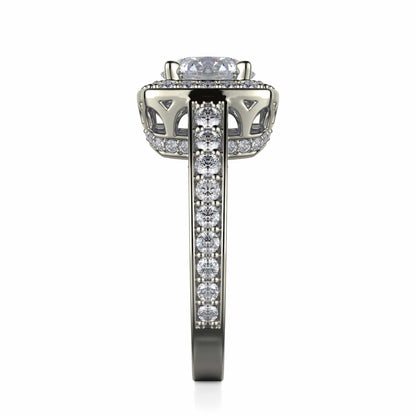 Michael M Prong Round Engagement Ring