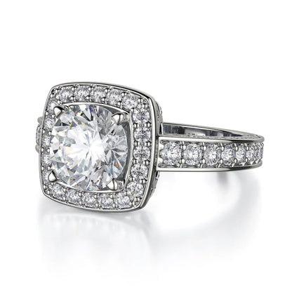 Michael M Prong Round Engagement Ring