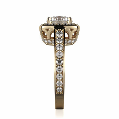 Michael M Prong Round Engagement Ring