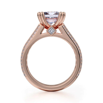 Michael M Pave Princess Engagement Ring