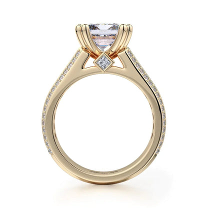 Michael M Pave Princess Engagement Ring