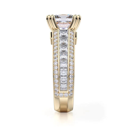 Michael M Pave Princess Engagement Ring