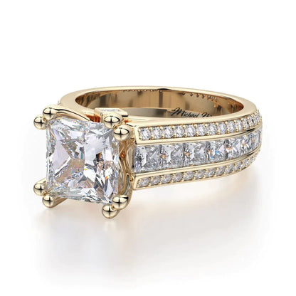 Michael M Pave Princess Engagement Ring