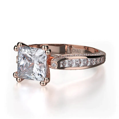 Michael M Pave Princess Engagement Ring