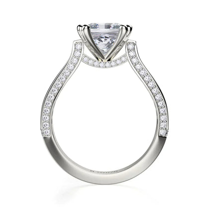 Michael M Pave Princess Engagement Ring