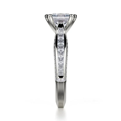 Michael M Pave Princess Engagement Ring