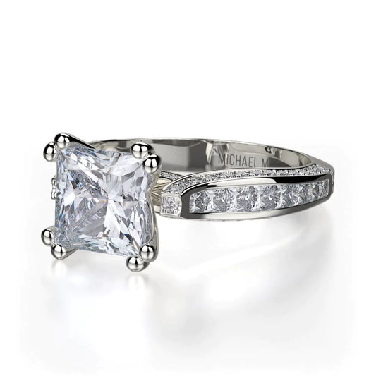 Michael M Pavé Princess Engagement Ring