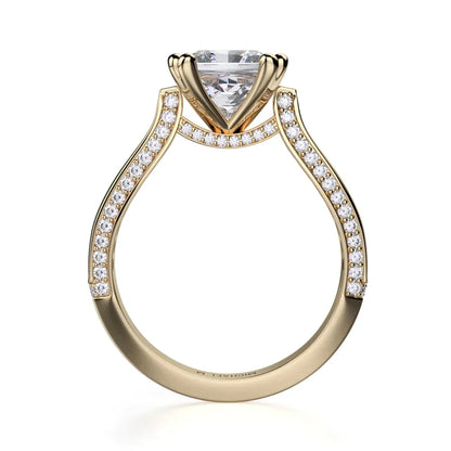 Michael M Pave Princess Engagement Ring