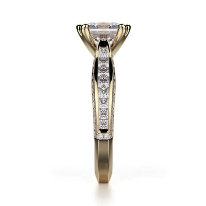 Michael M Pave Princess Engagement Ring