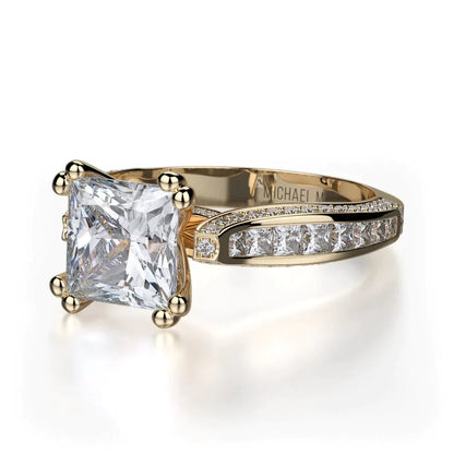 Michael M Pave Princess Engagement Ring