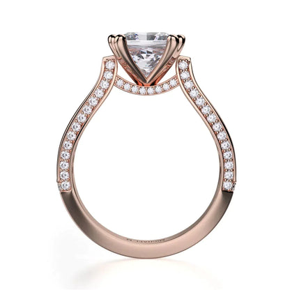 Michael M Pave Princess Engagement Ring