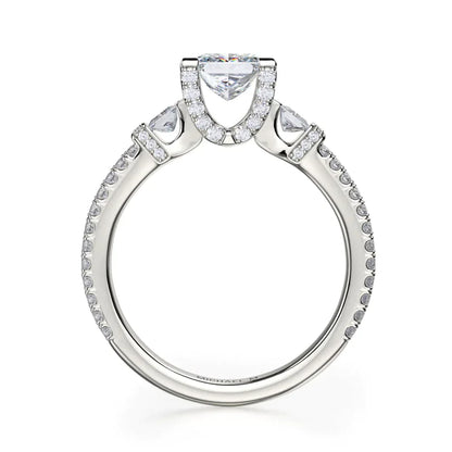 Michael M Prong Princess Engagement Ring
